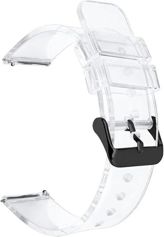 Transparent Silicone Watch Band 20mm 22mm Quick Release Watch Strap For Men Women in Saudi Arabia