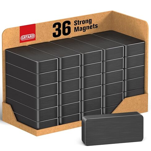 Grtard 12 Pack Heavy Duty Magnets Blocks, 1 7/8" x 7/8" x 3/8" Curtain Magnets, Craft Magnets, Ceramic Magnets for Crafts, DIY, Science Experiments, Fridge, Tool Room Whiteboard and Cruises. in Saudi Arabia