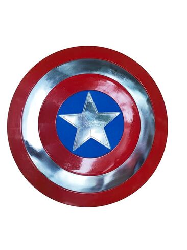 AnNafi® Captain Shield Medieval Knight Cosplay Shield with Metal Handle | LARP Prop, Movie Prop Replica, Halloween Costume for Christmas & Thanksgiving Gift in Saudi Arabia