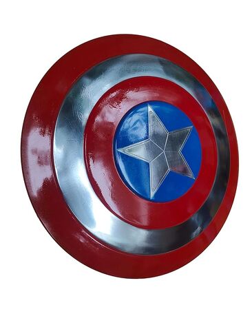 AnNafi® Captain Shield Medieval Knight Cosplay Shield with Metal Handle | LARP Prop, Movie Prop Replica, Halloween Costume for Christmas & Thanksgiving Gift in Saudi Arabia
