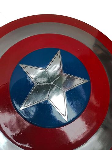 AnNafi® Captain Shield Medieval Knight Cosplay Shield with Metal Handle | LARP Prop, Movie Prop Replica, Halloween Costume for Christmas & Thanksgiving Gift in Saudi Arabia