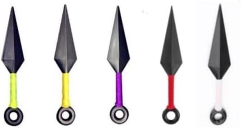 مجموعة أسلحة نينجا كوناي دعائم زي لعب الأدوار النينجا (5 عبوات) باللون الأسود in Kuwait