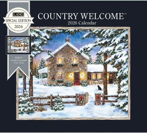 Lang, Country Welcome Special Edition 2026 Wall Calendar, 12.5'' X 14'', 12-Month Calendar with Stapled Binding in Saudi Arabia