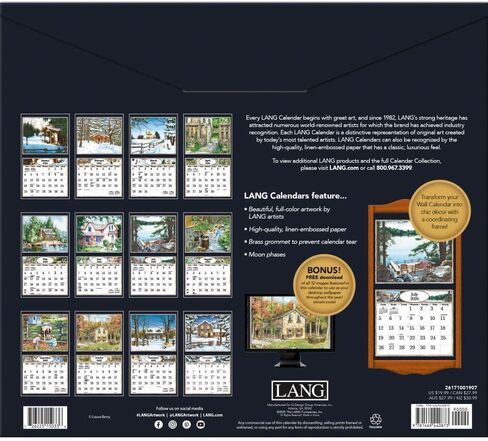 Lang, Country Welcome Special Edition 2026 Wall Calendar, 12.5'' X 14'', 12-Month Calendar with Stapled Binding in Saudi Arabia
