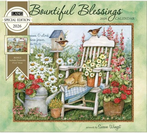 Lang, Country Welcome Special Edition 2026 Wall Calendar, 12.5'' X 14'', 12-Month Calendar with Stapled Binding in Saudi Arabia