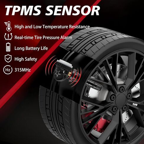 13598771 4PCS Programed TPMS Sensor Compatible with Chevrolet 2007-2016 Silverado 1500 2500hd 3500hd 2010-2015 Camaro for:2007-2016 GMC Acadia 2007-2020 Yukon Tire Pressure Sensor 315MHz in Kuwait