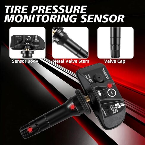 Pre-Programmed Tire Pressure Monitoring Sensor 315MHz TPMS Sensor Compatible with Ford 2020-2024 Escape 2020-2023 Explorer 2021-2023 F150, Ranger, for Lincoln Corsair 4PCS OE-JX7Z1A189C in Kuwait