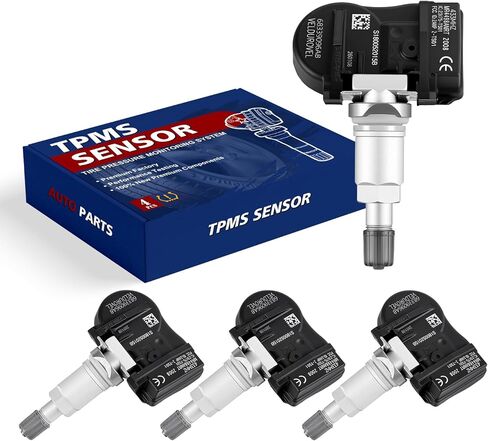 Pre-Programmed Tire Pressure Monitoring Sensor 433MHz TPMS Sensor Compatible with Jeep 2021-2024 Grand Cherokee Gladiator Wrangler, for Maserati Grecale 4PCS Replace 68339096AB 68339096AA in Kuwait