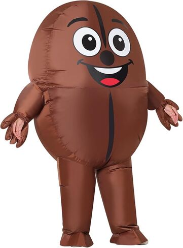 GOOSH Inflatables Costume for Adults Coffee beans Costume Men Women Funny Blow up Halloween Costume for Halloween Fancy Dress Party Cosplay in Kuwait