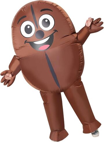 GOOSH Inflatables Costume for Adults Coffee beans Costume Men Women Funny Blow up Halloween Costume for Halloween Fancy Dress Party Cosplay in Kuwait