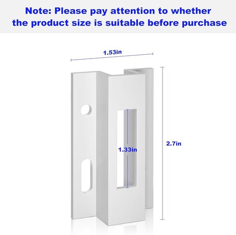 E2124 Sliding Door Keeper,Extruded Aluminum Sliding Door Latch Replacement for Pella,Micron 1200 Series,Viking Doors and Other Sliding Glass Doors-White in Kuwait