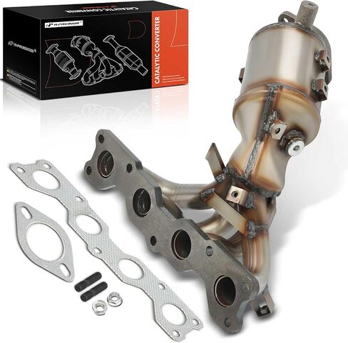 مجموعة المحول الحفاز لمشعب العادم الأمامي A-Premium متوافقة مباشرة مع Hyundai Sonata 2006-2008 وKia Optima 2006-2008، Rondo 2007-2008، 2.4L، متوافق مع EPA، استبدال # 2851025450 in Saudi Arabia