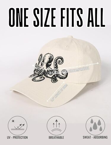 InnoBeta Octopus Gifts for Women, Octopus Cap for Women Adjustable Embroidered Hat for Christmas Birthday in Saudi Arabia