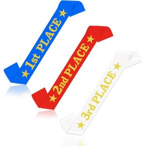 3 Pcs 1st 2nd 3rd Place Award Sash Set - Winner Satin Sashes Game Prizes Awards Honorable Mention Winner Victory for Parties, Contests, Sporting Events,Spelling Bee and Competitions in Kuwait