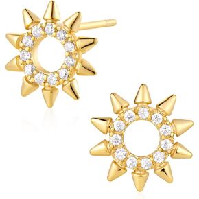 Bemoly أقراط للنساء مكعب زركونيا فراشة القلب ونجمة حلق مسمار 14K مطلية بالذهب S925 الفضة الاسترليني آخر أقراط أنيقة للنساء مجوهرات هدية in Kuwait