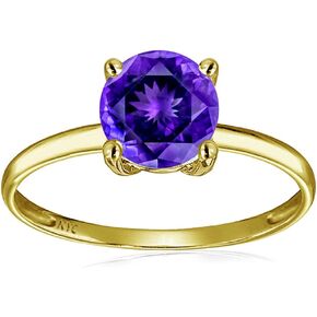Star KSolid 14k Yellow Gold 7mm Round Solitaire Promise Ring in Saudi Arabia