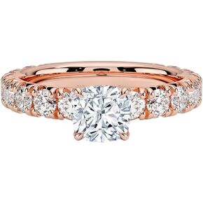 1-5 CT Moissanite Engagement Ring For Women 10K 14K 18K Solid Gold & 925 Sterling Silver Solitaire Pave Prong Promise Ring For Her, Gift For Women in Saudi Arabia