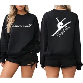 LASFOUR Personalized Glitter Dance Mom Shirt with Name, Custom Team Dance Mom Shirts for Women in Kuwait