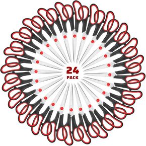 24-Pack Scissors All Purpose Heavy Duty, 8.5 Inch Office All Purpose Scissors Bulk Set with Comfort Grip - Stainless Steel Sharp Blades for Home Office Craft Supplies in Saudi Arabia