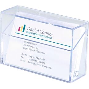 صندوق بطاقات العمل Sigel VA110، شفاف، يتسع لما يصل إلى 100 بطاقة (بحد أقصى 3.39 × 2.2 بوصة) in Kuwait