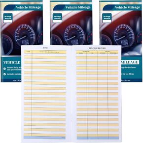 Motiskyy 6 Pcs Vehicle Mileage Log Book for Car Afr10w Auto Mileage Expense Record Notebook Mileage Tracker Vehicle Expense Journal Business Bookkeeping for Driving, 6.3 x 3.3 Inch 32 Pages Each in Kuwait