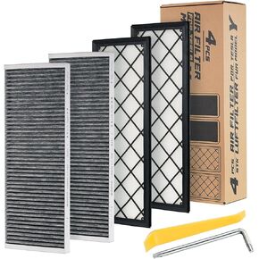 Spurtar Tesla Model 3 Model Y Air Filter, Tesla Model 3 Model Y Cabin Air Filter 2 Pack Activated Carbon Filter, HEPA Intake Filter Air Conditional Replacement 2016-2024 in Kuwait