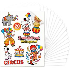 Joyclub Sublimation Sticker Paper, 20 Sheets 8.5x11 Glossy Transparent Waterproof Sticker Paper Vinyl for Sublimation Inkjet Printer and Heat Press, High Clarity for Mugs and Labels in Kuwait