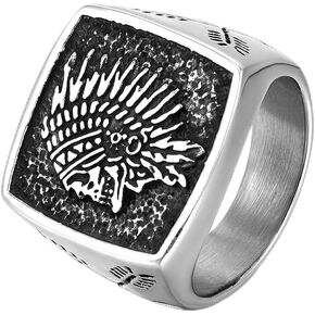 خاتم رئيس هندي للرجال، خاتم جمجمة رئيس الهنود الأمريكيين الأصليين in Kuwait