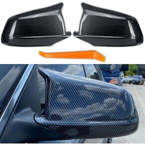 زوج واحد من أغطية أغطية المرايا الجانبية للسيارة 2011-2013 BMW 5 Series F10 520i 523i 535i F11 530i Pre Lci Model ملحقات ألياف الكربون الخارجية ضبط أجزاء الجسم وتقليم - نمط M in Kuwait