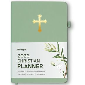 2026 Christian Planner for Women & Man – 5.7"x8.3" 12-Month Hardcover Bible Journal and Prayer Organizer, Faith-Based Weekly & Monthly Planner with Scripture Verses, Christian Gifts (Sage Green) in Saudi Arabia