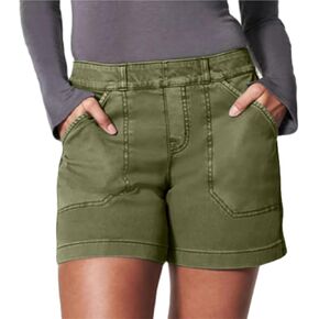 Glamgodchic Pants Women's Stretch Comfy Stretch Twill Shorts Regular Fit Hiking Shorts with Pockets in Saudi Arabia