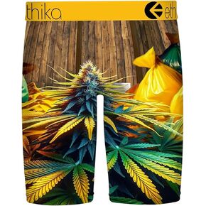 ملابس داخلية بوكسر للرجال من Ethika، طول الركبة، ملابس داخلية قابلة للتمدد في 4 اتجاهات مع مطبوعات جرافيك - Out The Bando in Kuwait