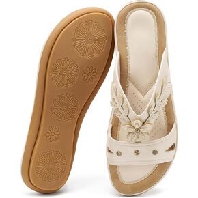 Alicegana Flats Sandals for Women 2026 - Summer Comfortable Dressy Walking Slides - Lightweight & Non Slip Casual Vacation Shoes in Kuwait