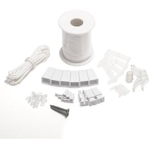 Honeycomb Shade Restring Kit, Cellular Blinds Repair Kit Compatible with Hunter Douglas/Turnils/Alta/Comfortex, Fits for Honeycomb/Cellular Shades, Includes Cord & Hardware (White) in Kuwait