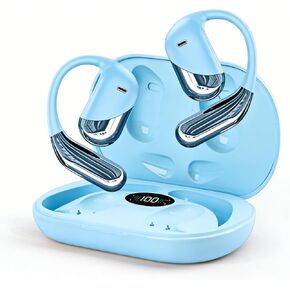 Bluetooth Headset, Wireless Headset with Microphone, Earpiece Suitable for Driving/Office/Business, Trucker Headset with Charging Case 80 Hours Talking Time, for iOS and Android Cell Phones in Kuwait