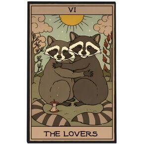 بروش دبوس بطاقة التارو من The Lovers، دبوس المينا للزوجين من سلة المهملات، هدية زوجين مضحكة لمحبي الراكون وصديقها الغريب، دبابيس عيد الحب، شارة طية صدر السترة على شكل حيوان تافه، إكسسوارات رومانسية ملتوية in Kuwait