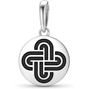 925 فضة رمز دائري عقدة سليمان صالح عموم دلايات سوار قلادة المرأة حبة للأساور والقلائد in Kuwait