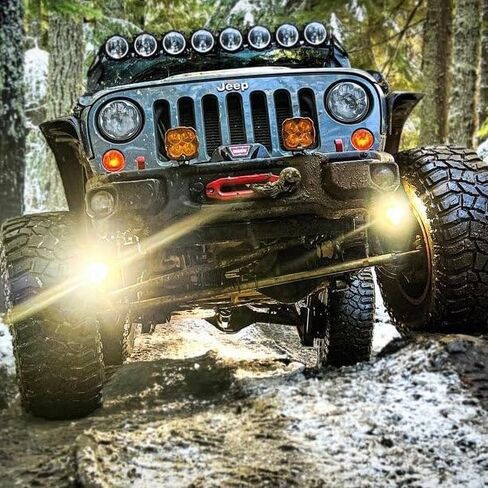 Gatekeeper Off-Road JK Steerable Knuckle Pod Light Mounts Fits 07-18 Wrangler Dana 30/44 Axles (Without Lights) in Saudi Arabia