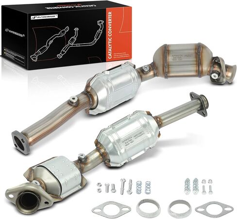 محول حفاز A-Premium مكون من قطعتين مع مجموعة حشية متوافقة مباشرة مع - 1996-2002 - Ford Crown Victoria & Lincoln Town Car & Mercury Grand Marquis، 4.6L، E.P.A. متوافق in Saudi Arabia