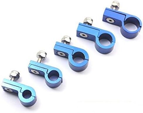 Autobahn88 Billet Aluminum Hose Clamp P Clip, for Braided Fuel Hose AN8 / 15.9mm (0.63"), Blue in Saudi Arabia
