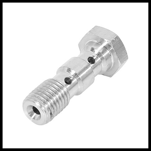 1 Set M10x1.25 Metric Thread Double Banjo Bolt Brake Fitting Adapter with Washers for Motorcycle Car Durable Material in Saudi Arabia