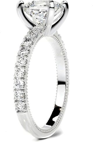 2 Carat Princess Cut Moissanite Engagement Ring for Women 925 Sterling Silver 18K Gold Plated Promise Ring Anniversary Jewelry Gift for Her(VVS1 D Color) in Saudi Arabia