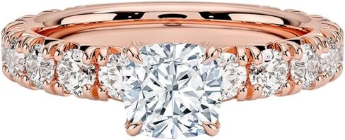 1-5 CT Moissanite Engagement Ring For Women 10K 14K 18K Solid Gold & 925 Sterling Silver Solitaire Pave Prong Promise Ring For Her, Gift For Women in Saudi Arabia