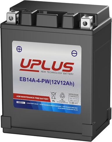 YB14A-A2, YTX14AH-BS UPLUS EB14A-4-PW Scooter Snowmobile UTV Motorcycle Battery Maintenance Free - Sealed AGM Powersports Batteries Compatible with Yamaha Honda Suzuki Kawasaki in Kuwait
