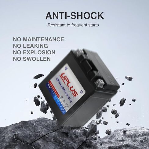 YB14A-A2, YTX14AH-BS UPLUS EB14A-4-PW Scooter Snowmobile UTV Motorcycle Battery Maintenance Free - Sealed AGM Powersports Batteries Compatible with Yamaha Honda Suzuki Kawasaki in Kuwait