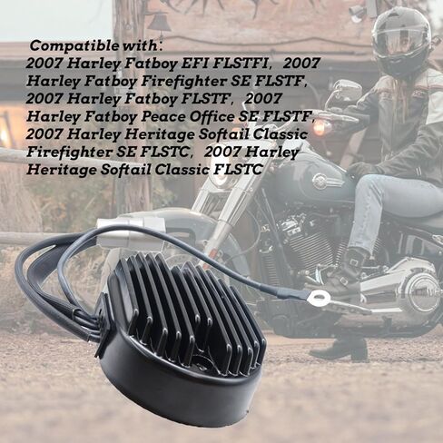 LOONGPART 74540-07 Voltage Regulator Alternator Rectifier Compatible with Harley Davidson 2007 Softail Fatboy in Saudi Arabia