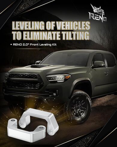 RENO 2" Leveling Kit, Front Lift Spacers Compatible with 2007-2026 Silverado Avalanche Suburban 1500 / Tahoe/Sierra Yukon XL 1500 4WD 2WD (Aluminium, 2Pcs) in Kuwait