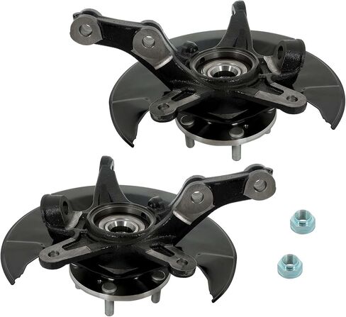 Front Driver and Passenger Side Wheel Hub Bearing Steering Knuckle Assembly Replacement for Honda Civic 2006 2007 2008 2009 2010 2011 698450 698451 in Saudi Arabia