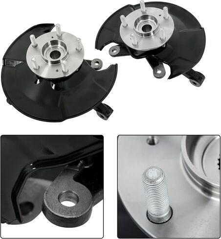 Front Driver and Passenger Side Wheel Hub Bearing Steering Knuckle Assembly Replacement for Honda Civic 2006 2007 2008 2009 2010 2011 698450 698451 in Saudi Arabia