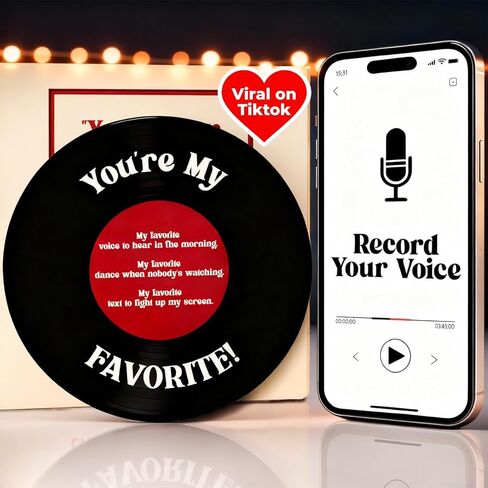 Recordable Anniversary Card for Him Her - Romantic Card for Boyfriend, Girlfriend, Husband, Wife, Women, Men - Cute Love Gifts for Birthday, Valentine, Christmas in Saudi Arabia